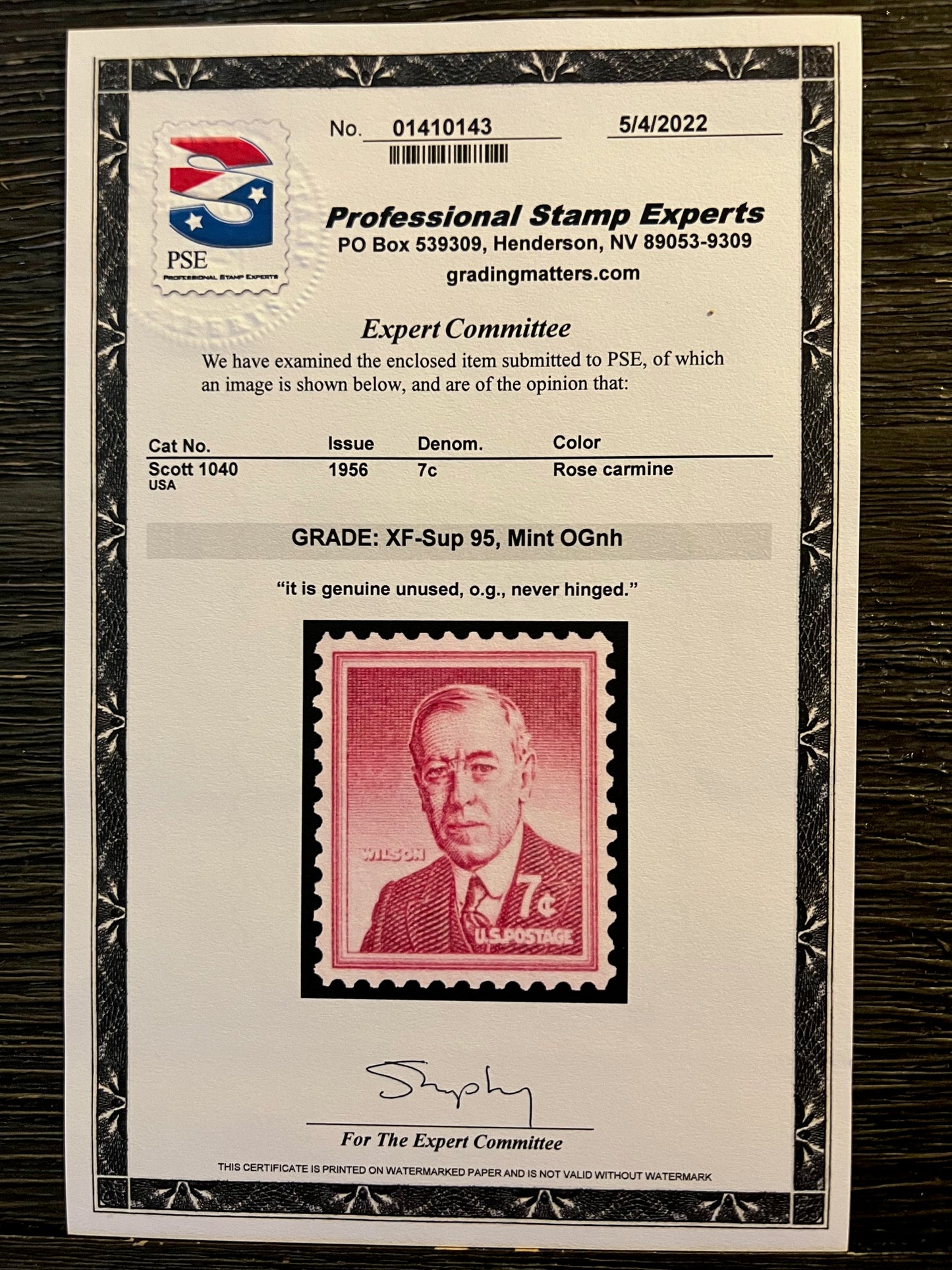 Scott #1040 Mint NH Graded 95