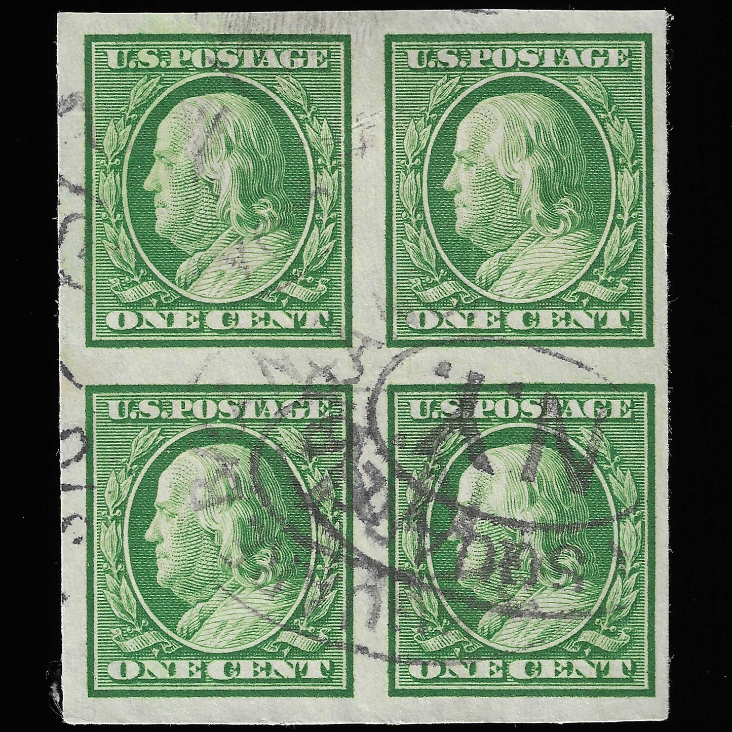 Scott #383 Used Block of Four