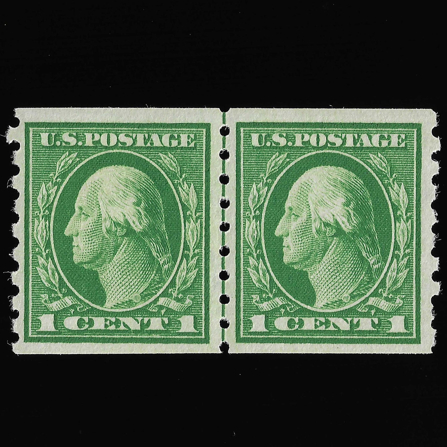 Scott #412 LP Mint NH Coil Line Pair with Certificate