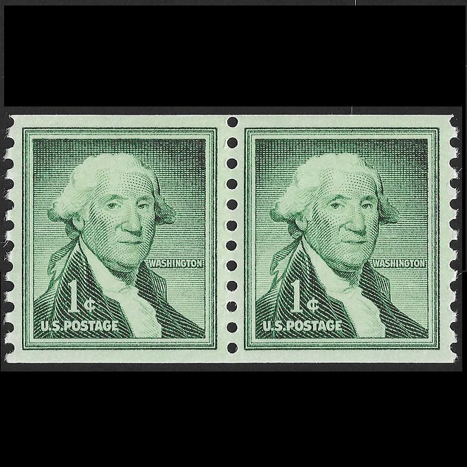 Scott #1054 PR and 1054b PR Mint NH Coil Pairs, both Graded 95