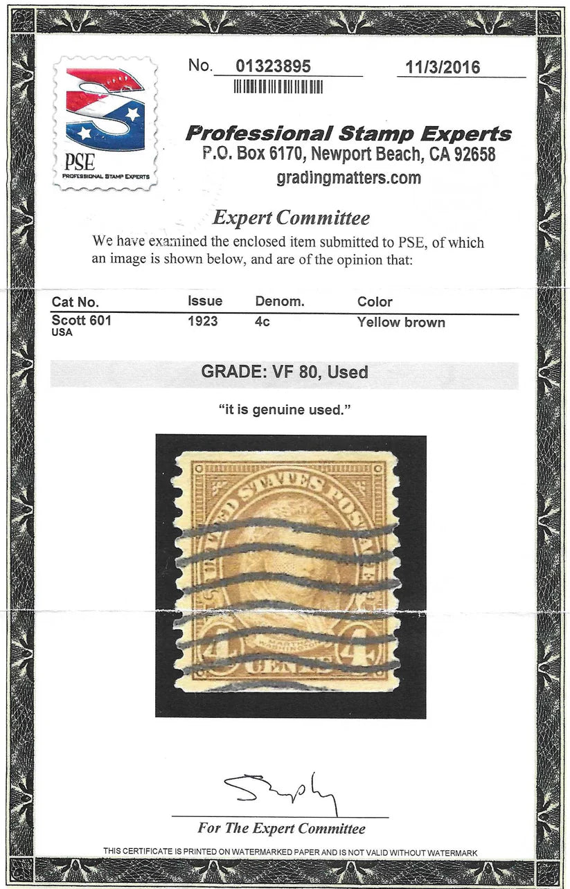 Scott #597 Used Graded 90, #598 Used Graded 85 and #601 Used Graded 80