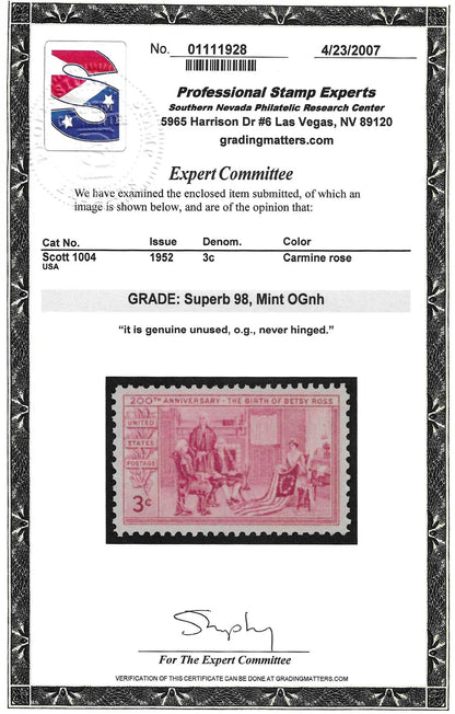 Scott #'s 961, 987, 988, 989, 991, 1004, 1074, 1081, 1089, 1090, 1098, 1104 all Mint NH Graded 98