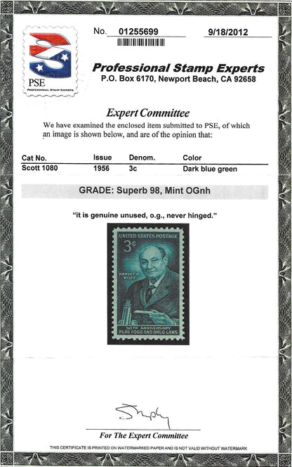 Scott #1080 Mint NH Graded 98