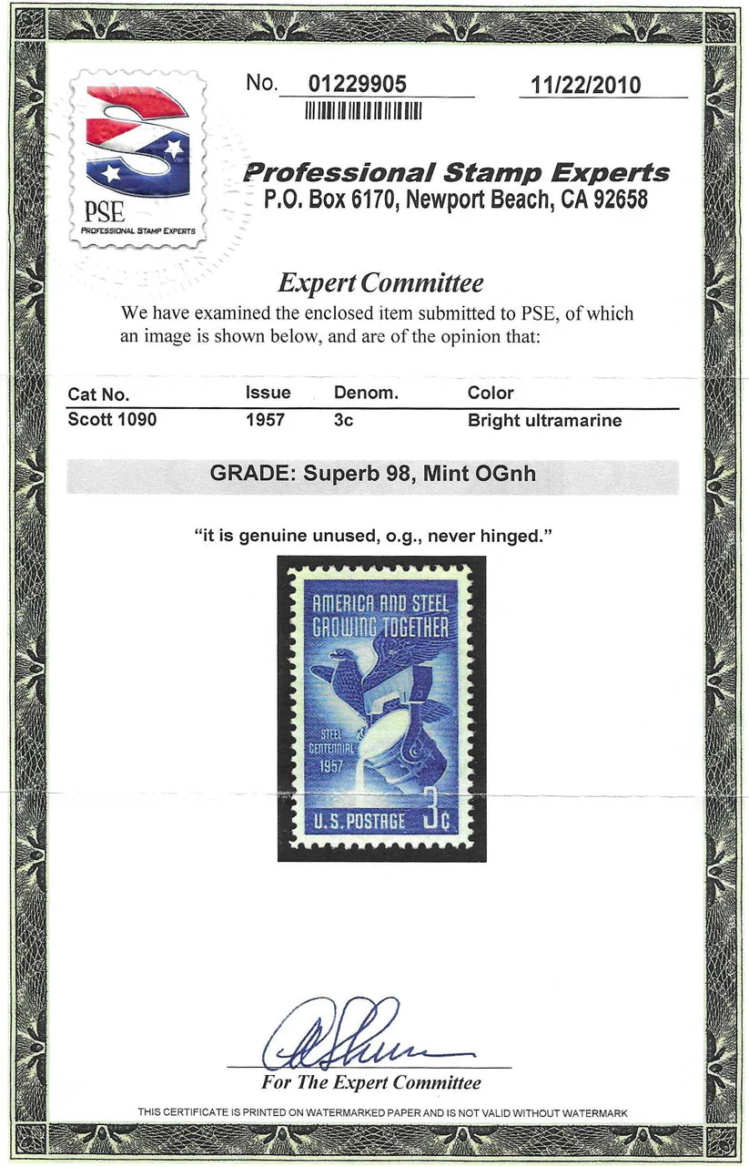 Scott #'s 961, 987, 988, 989, 991, 1004, 1074, 1081, 1089, 1090, 1098, 1104 all Mint NH Graded 98