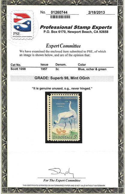 Scott #1098 Mint NH Graded 98