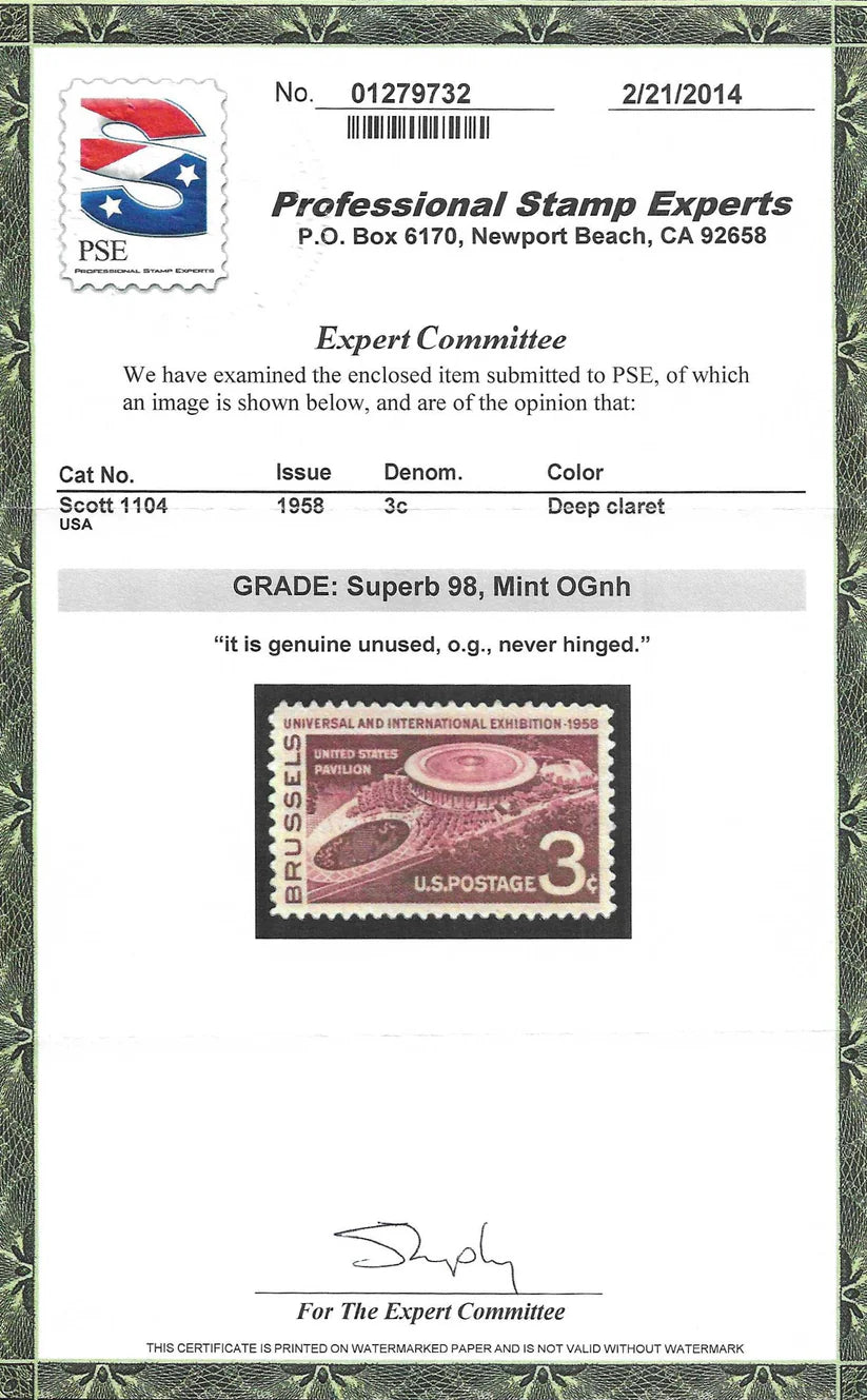 Scott #'s 961, 987, 988, 989, 991, 1004, 1074, 1081, 1089, 1090, 1098, 1104 all Mint NH Graded 98