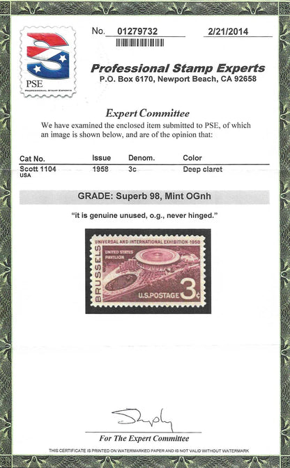 Scott #'s 961, 987, 988, 989, 991, 1004, 1074, 1081, 1089, 1090, 1098, 1104 all Mint NH Graded 98