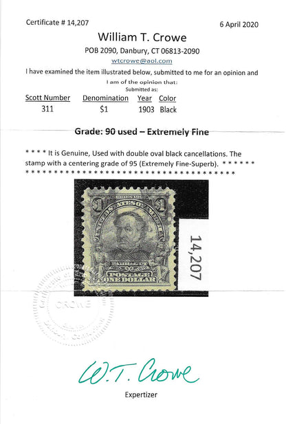 Scott #311 Used Graded 90