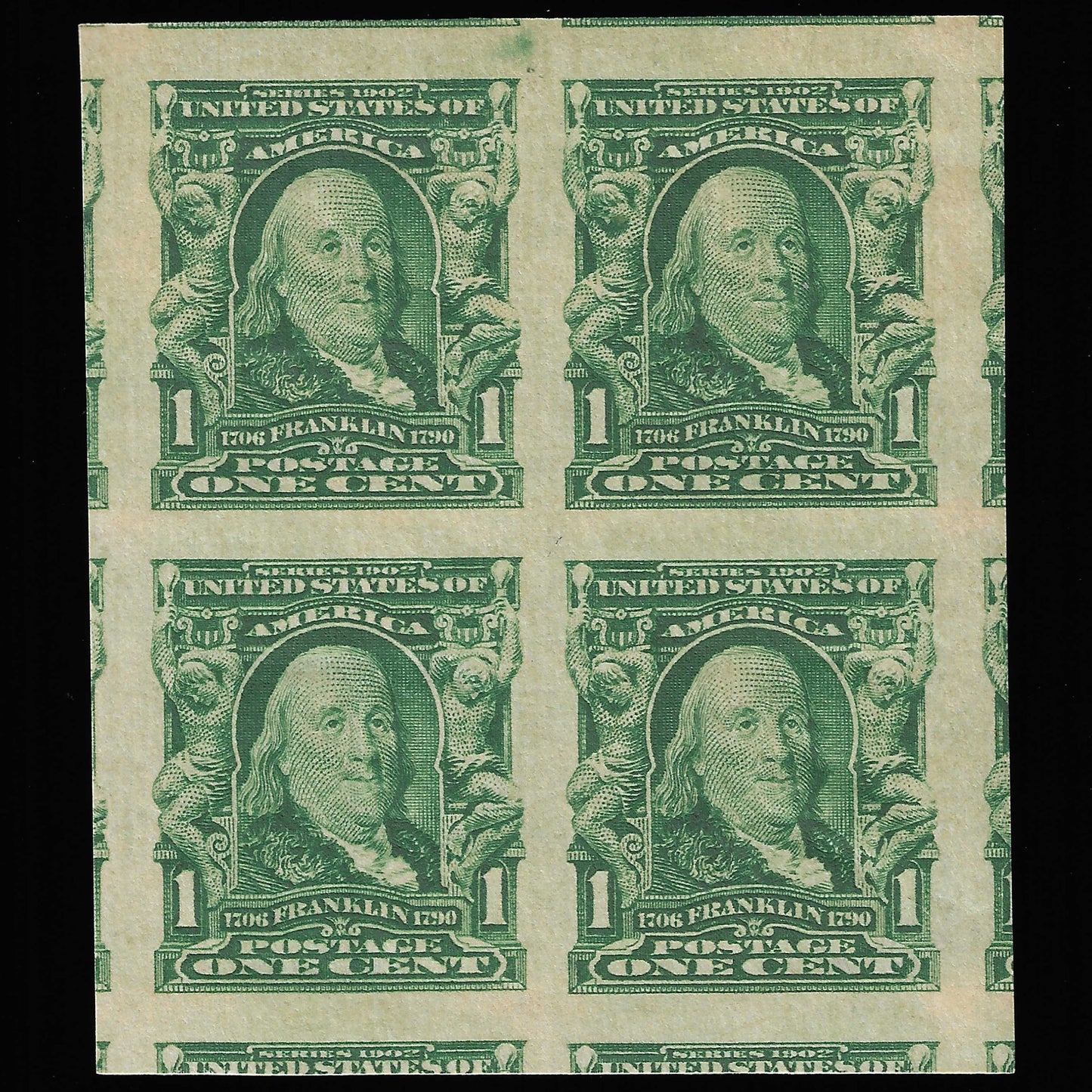Scott #314 BL Mint NH Block of Four Graded 100J