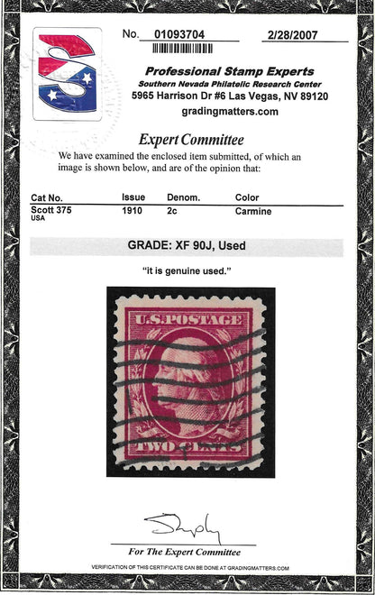 Scott #375 Used Graded 90J