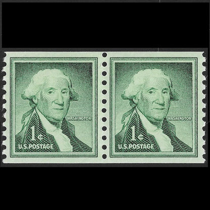 Scott #1054 PR and 1054b PR Mint NH Coil Pairs, both Graded 95