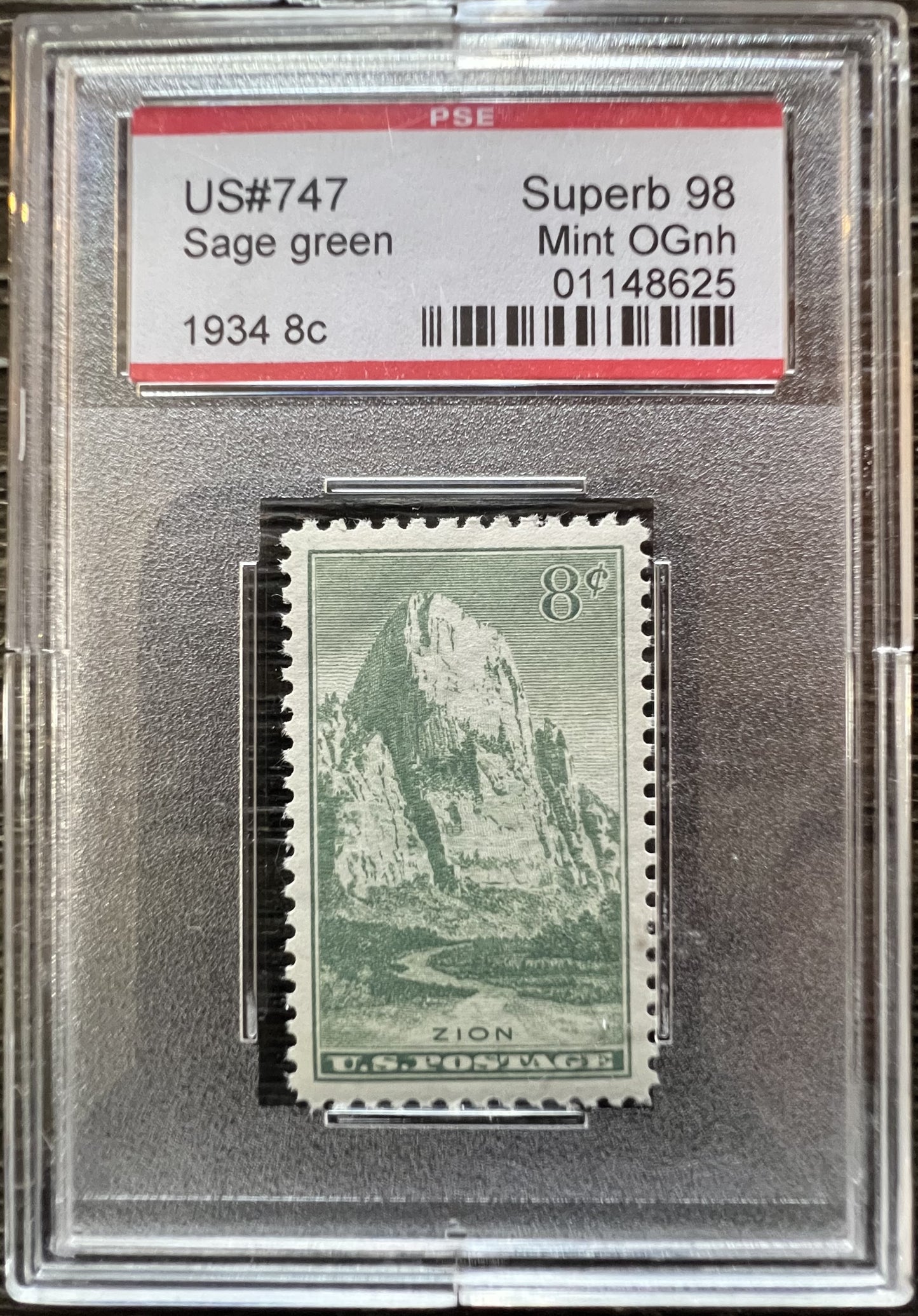 Scott #747 Mint NH Graded 98 - Encapsulated