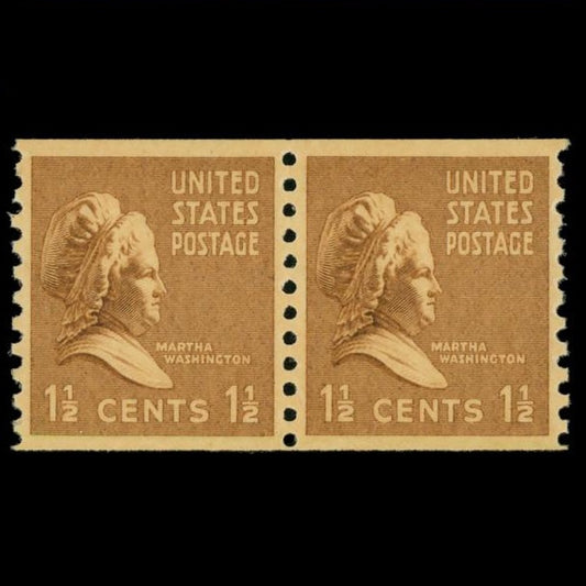 Scott #840 PR Mint NH Coil Pair Graded 90