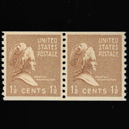 Scott #840 PR Mint NH Coil Pair Graded 90