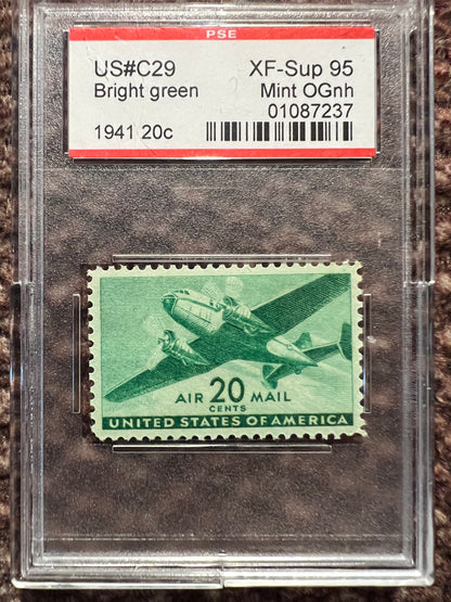 Scott #'s C25, C26, C27, C29(2), C30, C44, C51, C69, C78 Mint NH Encapsulated and Highly  Graded